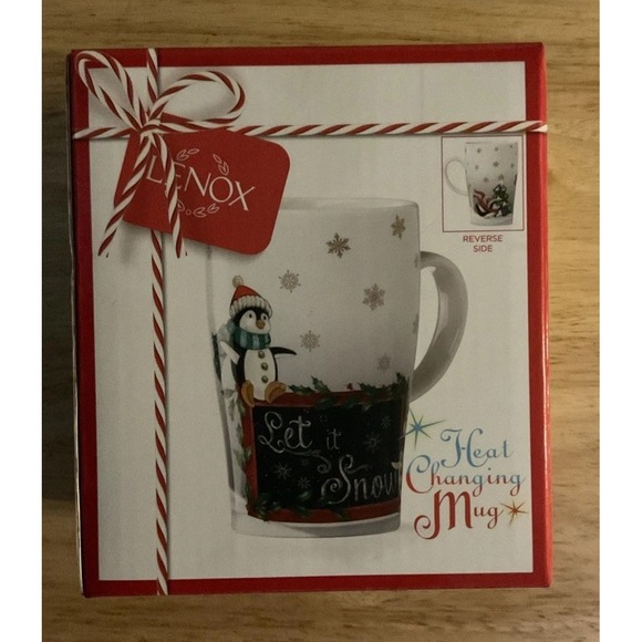 Lenox Heat Changing Magic Mug, Let It Snow‎ Penguins, Never Been Used - Picture 1 of 11